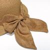 Simple Bowknot Straw Bucket Hat Elegant Solid Color Sun Hat Trendy Foldable Travel Beach Hats for Women Daily Uses Summer Outdoor