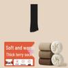 Men's Five-Finger Cotton Toe Socks - Thick, Velvet, Mid-Tube, Sweat-Absorbent, Anti-Odor, for Autumn and Winter.