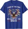 American Eagle Shirt, Land of the Free Because of the Brave Tee, Patriotic USA Flag Apparel