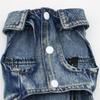 Fashion With D-Ring Dog Jeans Jacket Breathable Comfortable Dog Denim Shirts Pet Clothes Dog