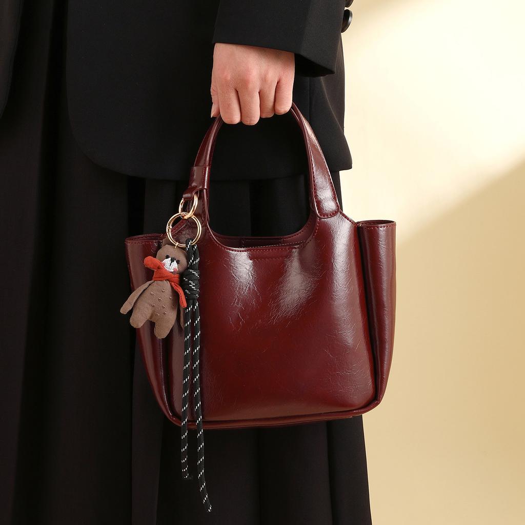 Premium Wedding Bag Daily Available Bridal Bag 2025 New Retro Bucket Bag Red Bag Wedding Handbag