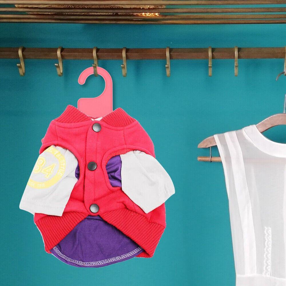 12pcs/set Plastic Dog Apparel Hangers Anti-Skid Small Hangers Pet Clothes Hangers  Hanging Clothes