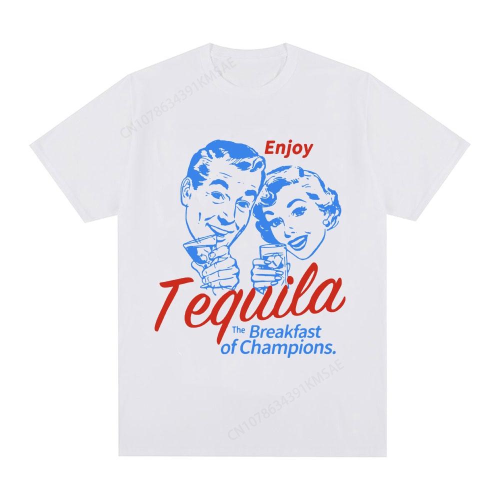 Enjoy Tequila Retro Graphic T Shirt Unisex Women Cute Funny Alcohol Drinking TShirts Vintage Fashion T Shirts Tops Unisex Clothing