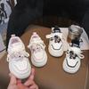 Kids' White Cartoon Sneakers - Soft Sole, Versatile Spring/Autumn Shoes for Boys and Girls
