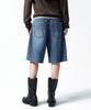 INSILENCE WOMEN [Calik] Wide Bermuda Denim Blue