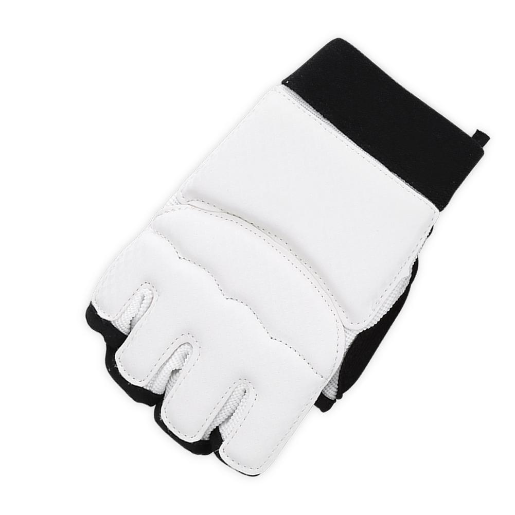 Adult Kids Taekwondo Sparring Half Finger Hand Protector Cover Boxing Gloves (XS Glove)