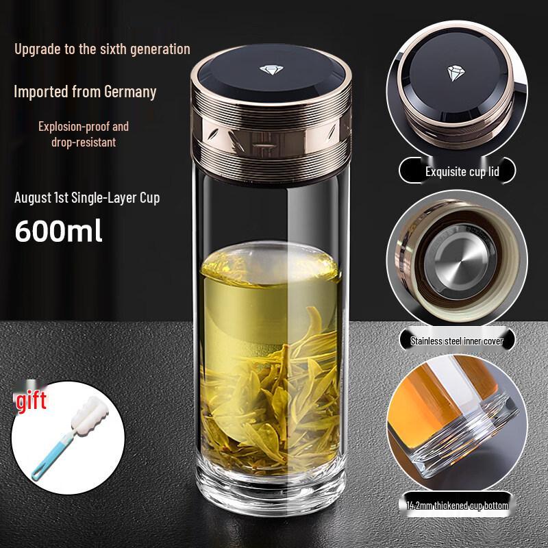 Insulated Thick Glass Car Tea Mug
