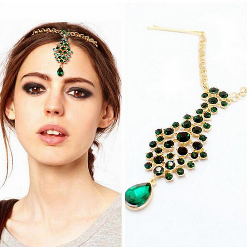 Frauen Haar Clip Perlen Blume Tropfen Haar Pins Stirn Schmuck Haar Clip Haarnadeln