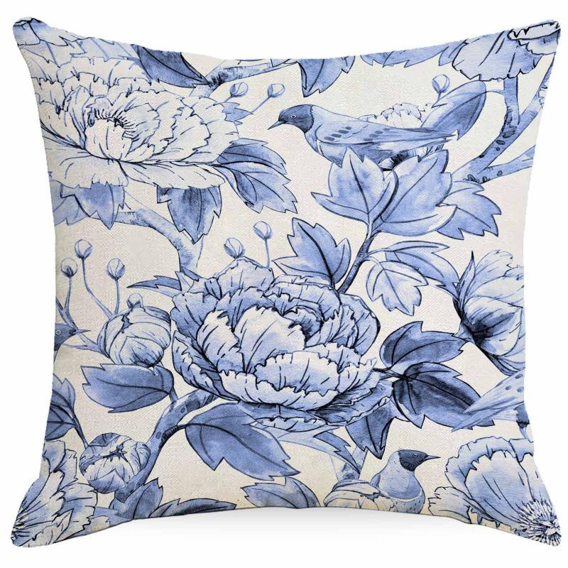 Vikama Classical Pattern Throw Cushion Cover For Sofa, Bedroom Car Seat Cushion Cover, Lumbar Support Nap Cushion