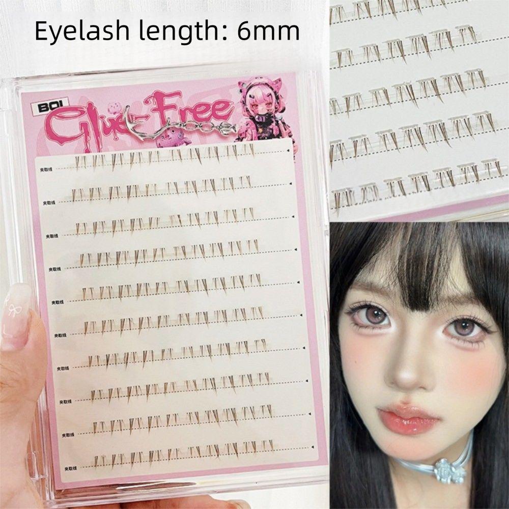 Korean Style Cat Eye Fake Lashes Comic Eye Segmented Eyelashes Bundles Eyelash Extension Kit  Women