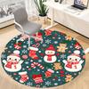 1 Stück Weihnachtsdekoration Teppich für das Büro Rutschfest, Runder Teppich, Weich & Bequem, Teppich für das Büro, Leichte Runde Bodenmatte