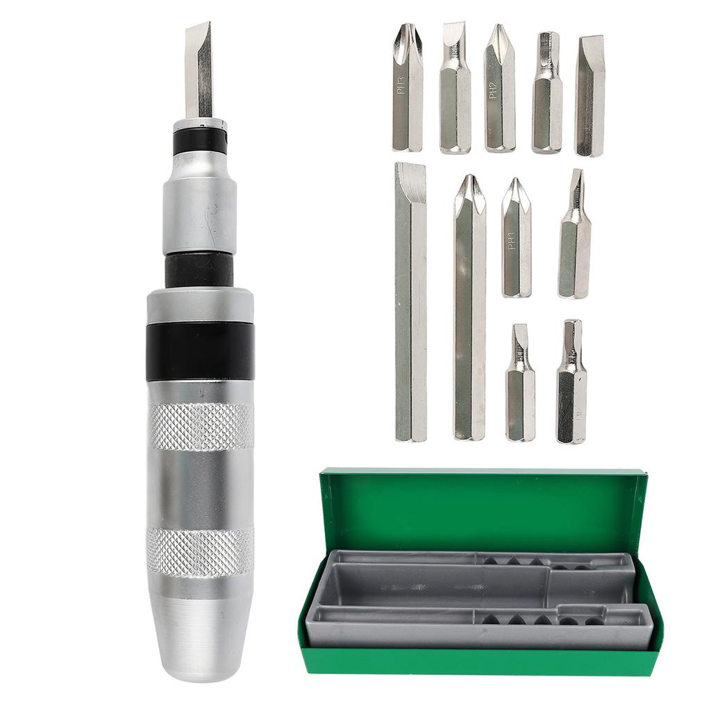Kit Șurubelniță cu Impact 13 Buc. 12 Biți Șurubelniță cu Impact Manuală Multifuncțională pentru Întreținere