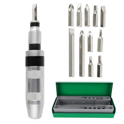13Pcs Drive Impact Screwdriver Kit 12 Bits Multi Purpose Manual Impact Screwdriver for Maintenance