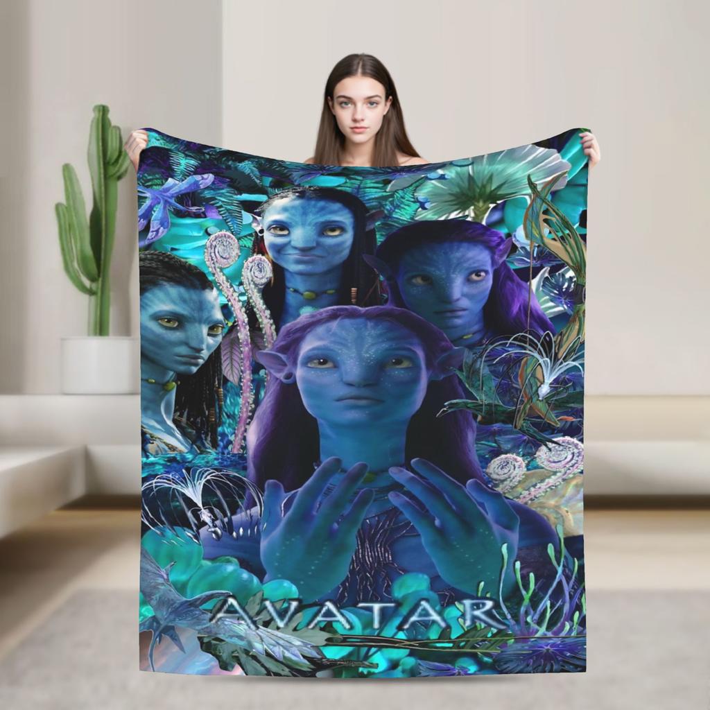 2025 Avatar 3 Movie Knitted Blanket   Fuzzy Throw Blanket Bed Sofa Personalised Soft Warm Bedsprea