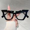 KAMMPT Retro Cat Eye Eyeglasses Female Stylish Large Multi-color Optical Frame Trendy Luxury Brand Designer Decor Glasses