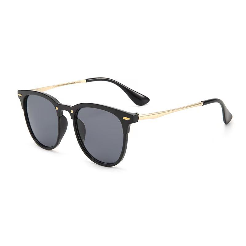 

Korean Trend Unisex Small Round Sunglasses чорний колір сірий