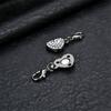 Shimmering Heart Shaped Magnetic Clasp Fastener For Jewelry Making Alloy Construction Rhinestones Necklace Connector