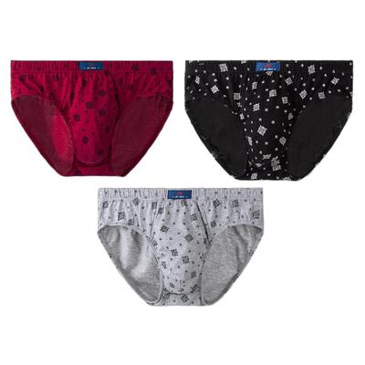 3 Peças Cuecas de Algodão Masculinas Calcinhas Estampadas Roupa Interior Respirável Juvenil Cuecas Confortáveis L XL XXL 3XL 4XL