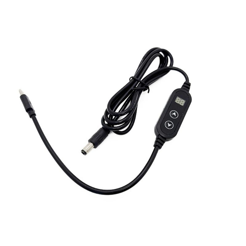 PD65W USB C to DC5521 Fast Charging Cord 5V 9V 12V 15V 20V 3A Adjustable Power Supply Cable With Multiple Adapters
