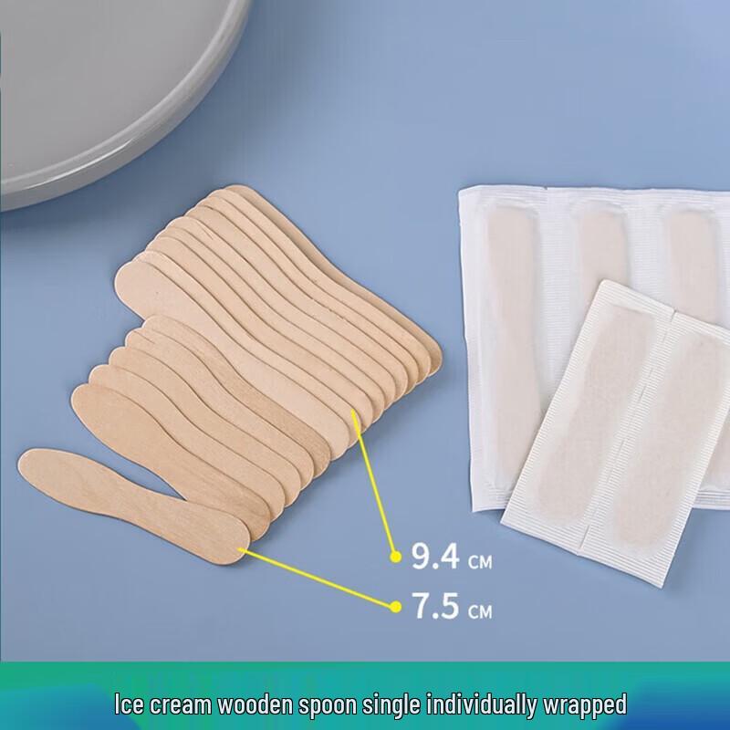 Huabeisen Disposable Wooden Ice Cream Spoons