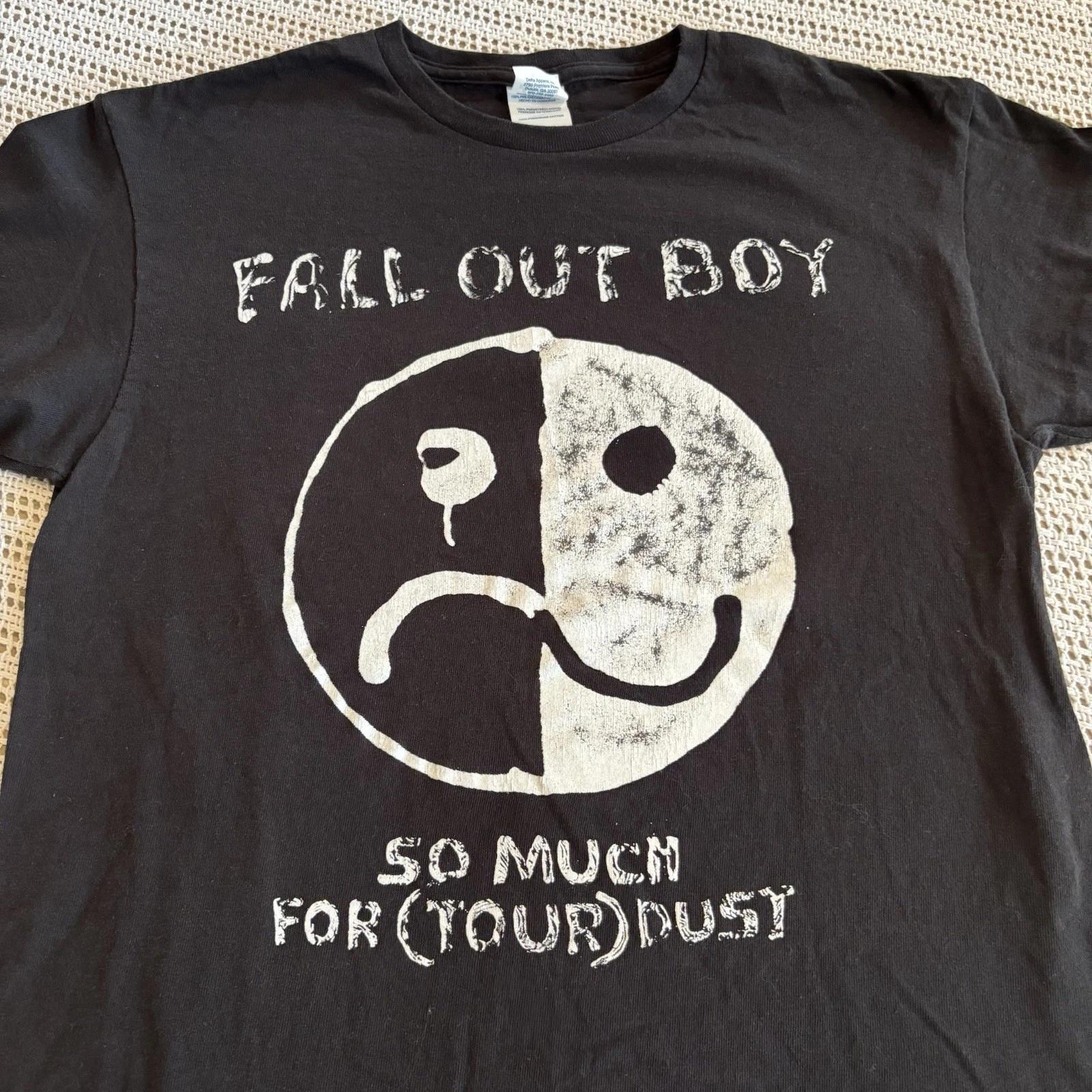 

Футболка Fall Out Boy Черная с коротким рукавом - Мужская Medium - Винтажная Y2K Панк Эмо Группа L