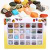 Natural Original Stone Storage Gift Box 24 Kinds of Ore Crystal Rocks Collection Gift for Kids Geology Enthusiast
