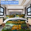 Warrior Cats Movie Pattern Bedding,Quilt Set Quilt Cover Pillowcase Home Birthday Gift (1*duvet Cover+2*pillowcase,without core)XSJT0917556