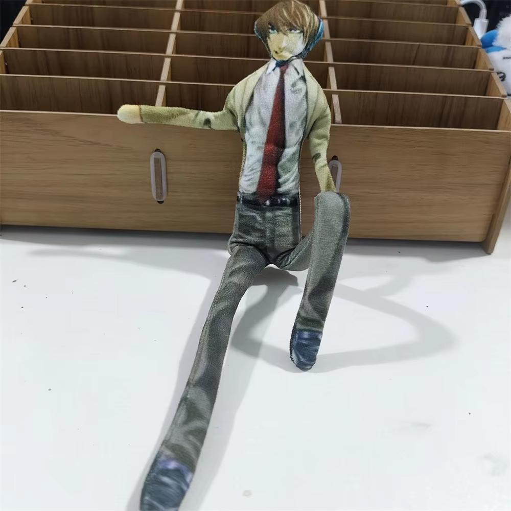 

Anime Death Yagami Light Cosplay Dolls Plush Stuffed Abstract Twistable Iron Wire Figure Doll Halloween Room Accessories