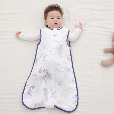 Bamboo Cotton Gauze Convertible Baby Sleeping Bag with Separatable Legs - Spring/Summer