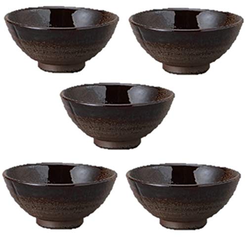 

Ale-net Bizen Ash Glazed Rice Bowls, Set of 5