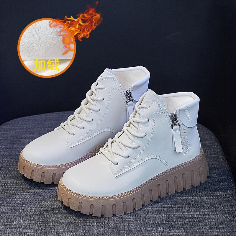 

Модные женские туфли PARZIVAL, новая корейская версия, плюс бархатные осенне-зимние хлопковые туфли, ботинки, увеличенные ботинки челси на толстой подошве 39