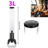 1.5/3/3.5L Beer Tower Beverage Dispenser with LED Colorful Shinning Lights and Ice Tube Keep Beverages Ice Cold Clear Drink