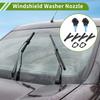 Front Windshield Nozzle for HOPESPANNER Jeep No.5303834AB Black Windshield Nozzle Wiper Washer Jet Plastic 1 Set
