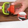 3-in-1 Peeler with Double-Knife Design Shredding Scraping Ergonomic Anti-Slip Handle Lightweight Portable Fruit Vegetable Peeler Kitchen Tool