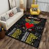 Bon Jovi 2022 Tour Heart and Dagger Design Non-slip Rug Suitable for Living Room and Bedroom Sofas