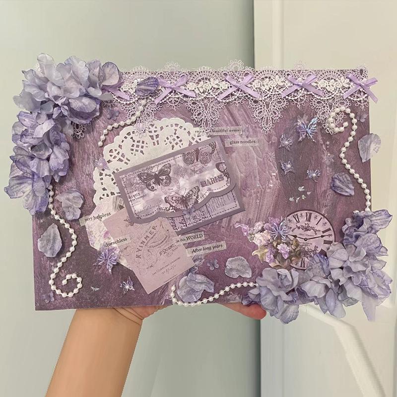 Purple Anime Ita Bag DIY Materials: Lazy Tie & Black/White Background Boards Set