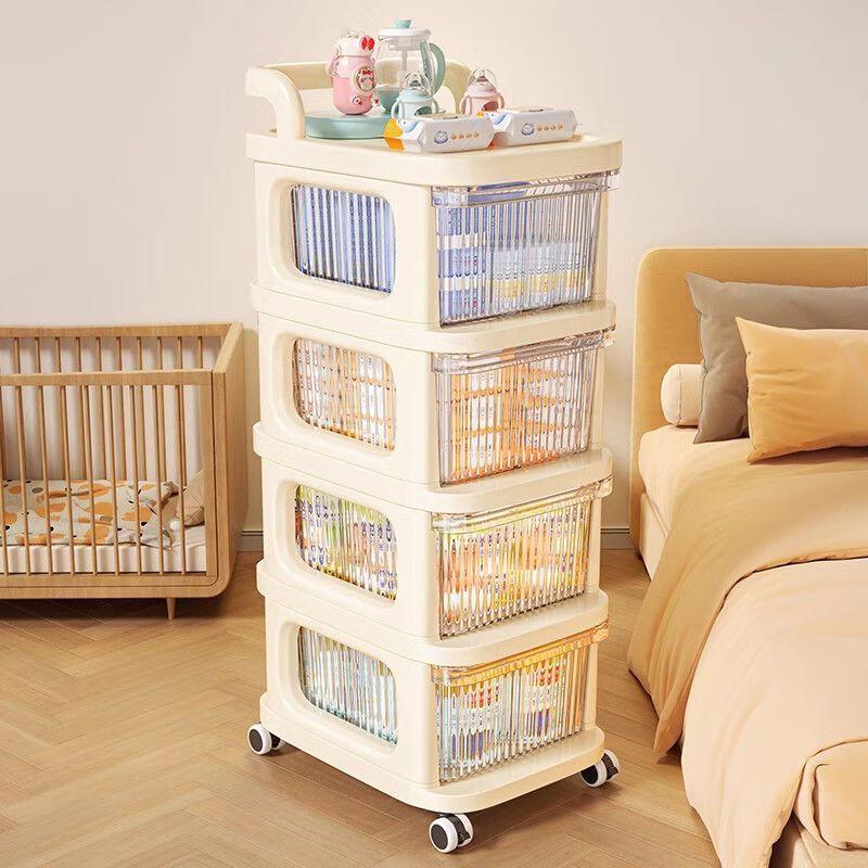 3-Tier Mobile Storage Trolley with Drawers