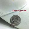 2pcs Golf Ball Marker Hat Clip Silver Durable Removable Magnetic Aiming Marker Professional Golf Training Aids Accessories