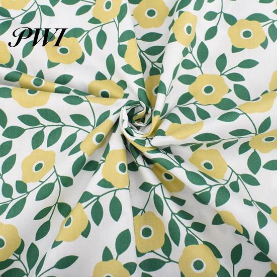 Patchwork Cloth 1 Set Beautiful Flower Printed Lightweight Elegant Eye-catching Fabric Sewing for Home Needlework