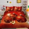 Christmas Digital Printing 3D Printing Polyester Pillowcase Quilt Cover Two or Three-piece Set Is Available
