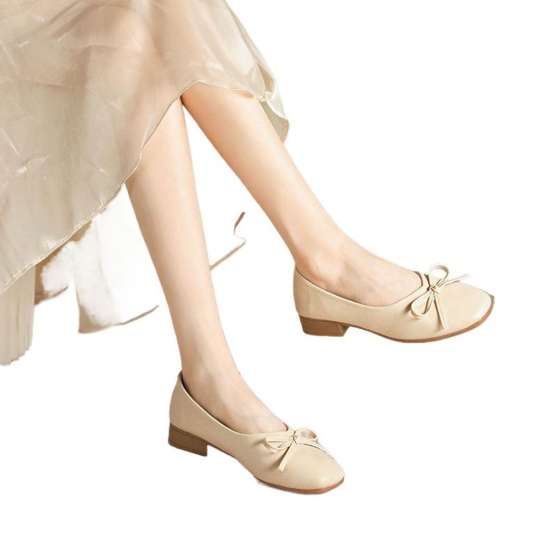 Mary Jane small leather shoes women's low-heeled real soft leather single shoes women's versatile student flat women's shoes