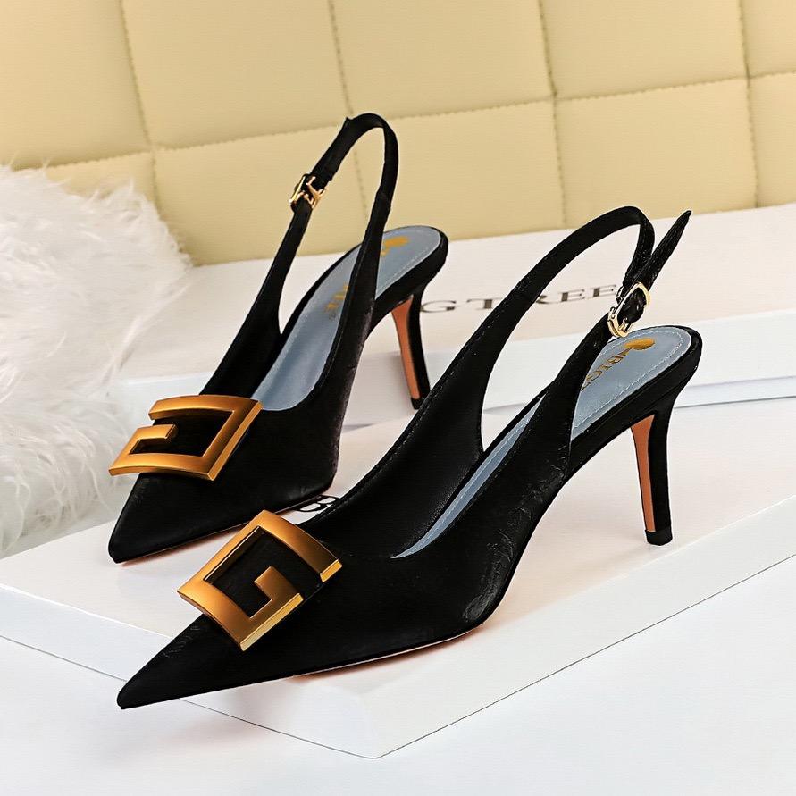 7CM Heels Women's Stiletto Sandals Fashion Elegant Pointed Tip Party High Heel Comfortable Casual Women's Shoes Sandalias Mujer
