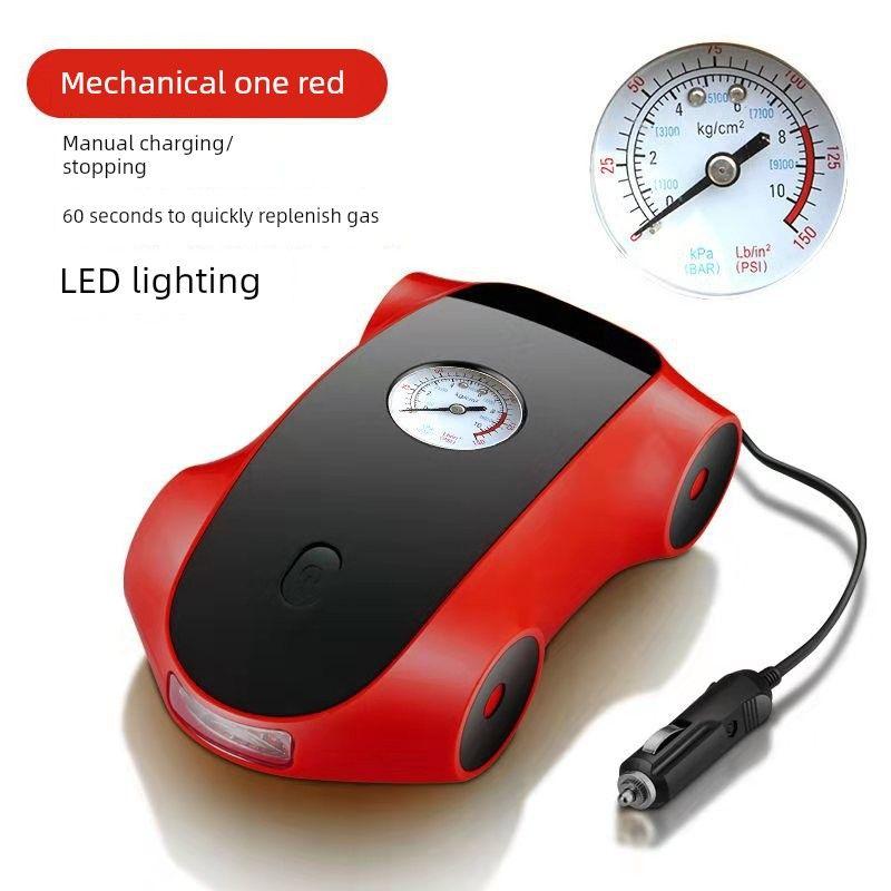 

Vehicle Air Pump 12V Portable Multifunctional Car Tire Electric Blast Pump Car SUV Tire Pump Luxury Quick Inflatable * Mechanical No-Light Red