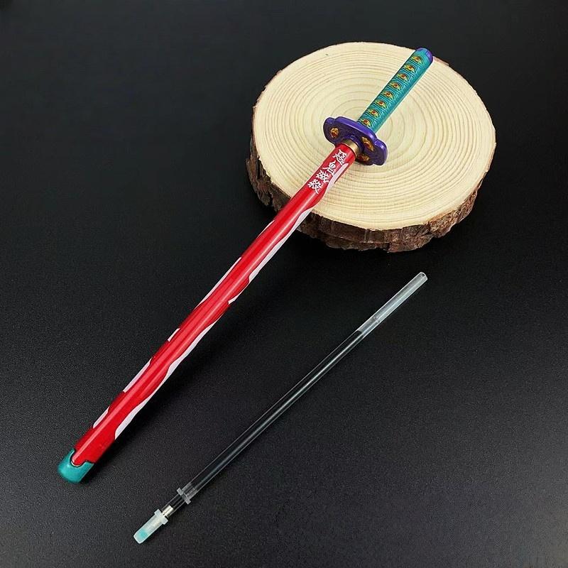 Figurina Modelo de Bolígrafo Firma de 7.8 pulgadas 20 cm Aleación Tamaño Real Bolígrafo de Bola Anime Figura Japonesa Accesorios Suministros de Oficina Regalos