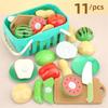Kids' Velcro Fruit & Veggie Cutting Set - Magnetic Dollhouse Toy for Boys & Girls