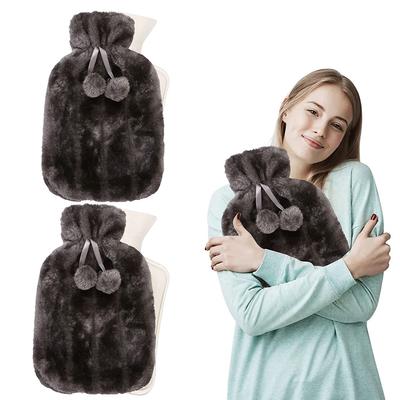 Children's Hot Water Bottle 2 L Hot Water Bottle with Cover Fluffy Hot Water Bottle with Cover Removable and Washable Hot Water Bottle Hand Foot Body