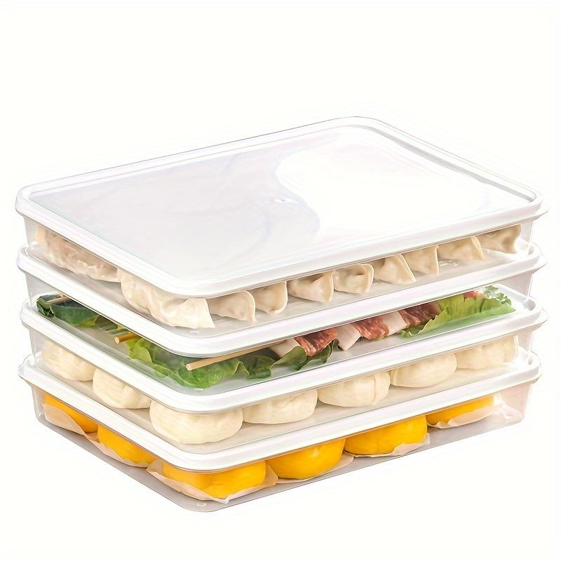 Lebensmittelaufbewahrungsbehälter mit Deckel, Gefrier- & Mikrowellengeeignet, für Knödel, Fleisch, Obst & Gemüse Knödel-Aufbewahrungsbox