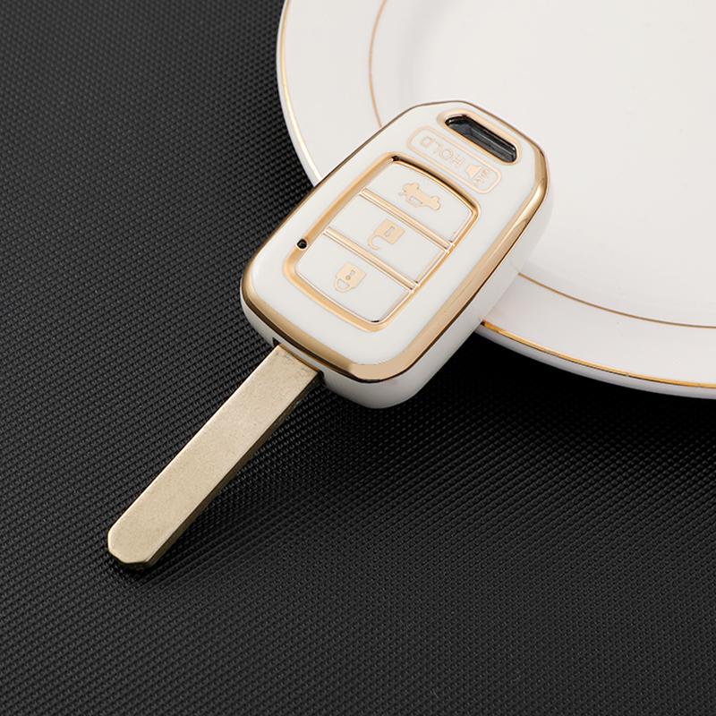 New Plating TPU Car Key Cover Case Shell For Honda Accord 2016 2017 Civic 2016 2017 2018  Remote Keychain Accessories