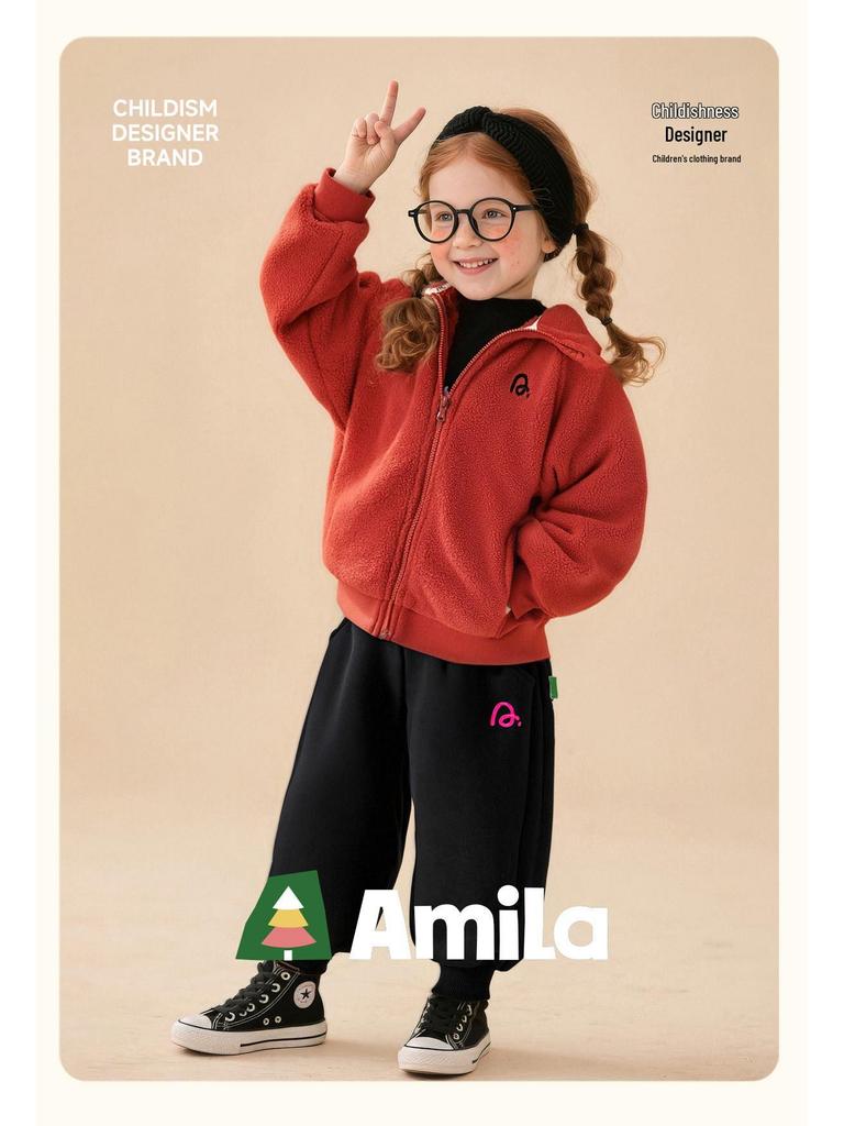 2025 Winter Fleece Hooded Jacket for Boys and Girls
