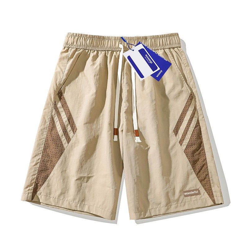 

Wassup Trendy Outdoor Sports Lightweight Quick-Drying Shorts for Men, Summer Loose Fit Versatile Casual Breathable Five-Point Shorts Khaki M